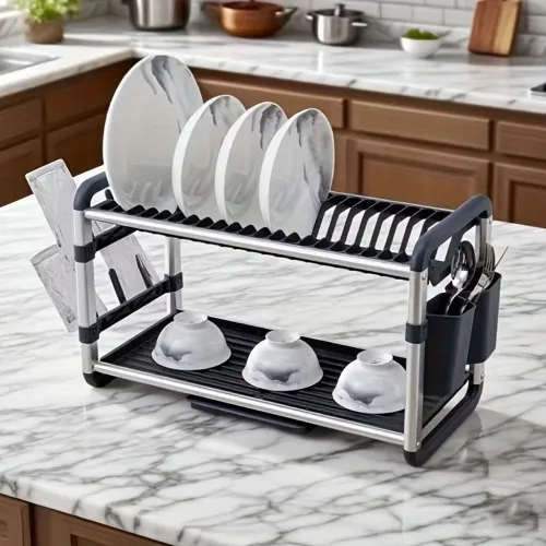 Égouttoir Aluminium 2 Étages Haute Qualité pour Cuisine  SX-842