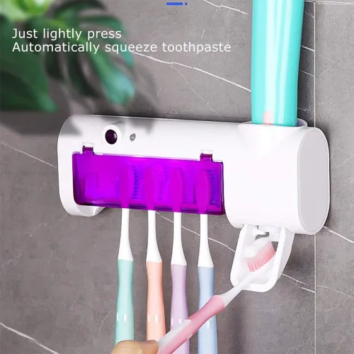 Hygiène & Organisation  Stérilisateur + Porte-Brosses à Dents 2-en-1