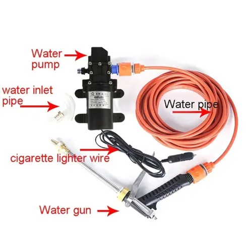 Nettoyeur à Haute Pression avec kit pompe de lavage voiture 12V