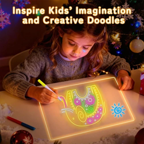Tableau dÉcriture LED Lumineux avec Stylo 7 Couleurs