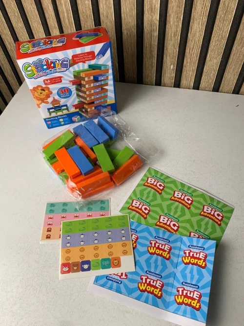 Jeu dÉquilibre 30 Pièces  Blocs Colorés à Empiler et Renverser