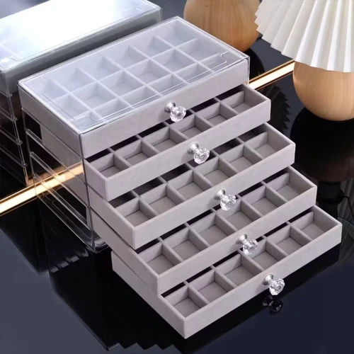 Support de Rangement Bijoux en Acrylique Design Élégant 5 Niveaux