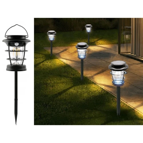 Pack 4 Lanternes LED Solaires avec Capteur de Mouvement pour Jardin  JF-8818