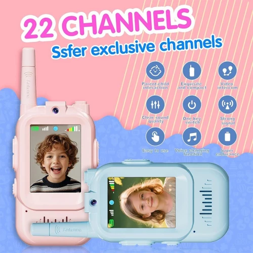Talkie-Walkie Enfants 2PCS avec Caméra HD et Fonction Vidéo