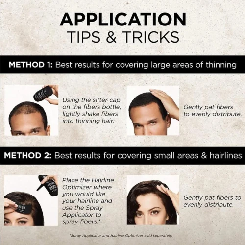 Fibres Capillaires Noires Toppik  Solution Anti-Calvitie Instantanée