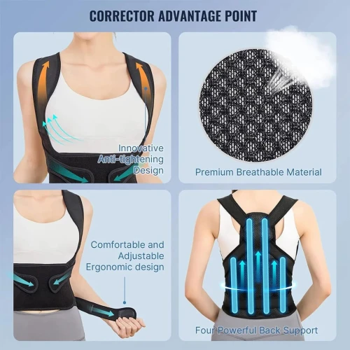 Support Dorsal Respirant et Réglable pour la Correction de la Posture  حزام شد الظهر