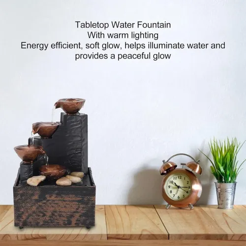 Fontaine Décorative Cascade avec Lumière LED  Ambiance Relaxante V1