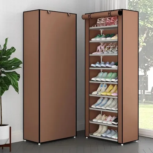 Armoire à Chaussures 9 Étages  Protection Anti-Poussière