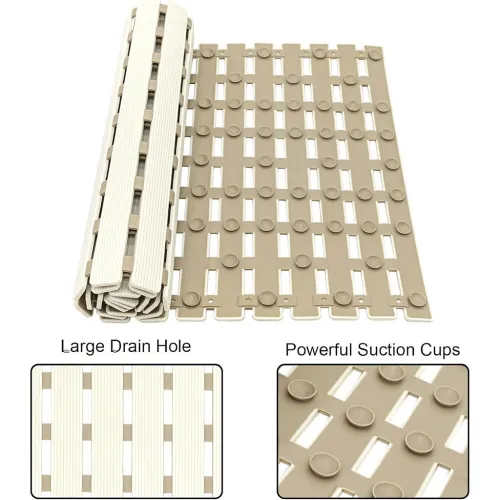Tapis Antidérapant pour Baignoire et Douche avec Évacuation dEau