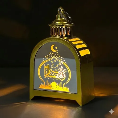 Lanterne LED Dorée pour Ramadan Design Traditionnel et Éclairage Ambiance