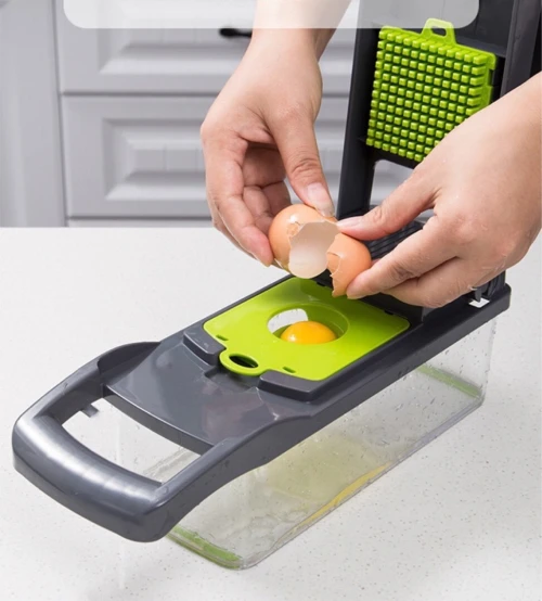 Hachoir à légumes multifonctionnel 14in1 , trancheur, mandoline, hachoir à oignons  pomme de terre