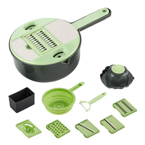Râpe Multi-usage 9-en-1 pour Découpe de Légumes Rapide