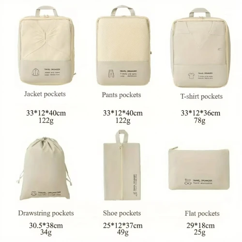 Organisateurs de Valise 6PCS  Rangement Intelligent pour Voyage