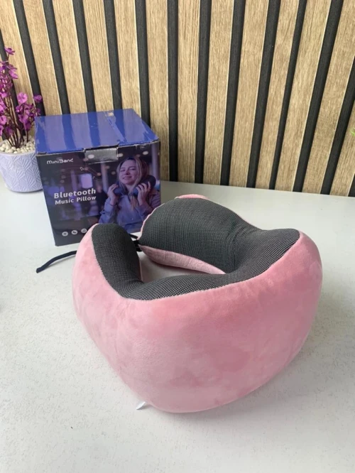 Oreiller de cou ergonomique avec connexion Bluetooth et haut-parleurs stéréo