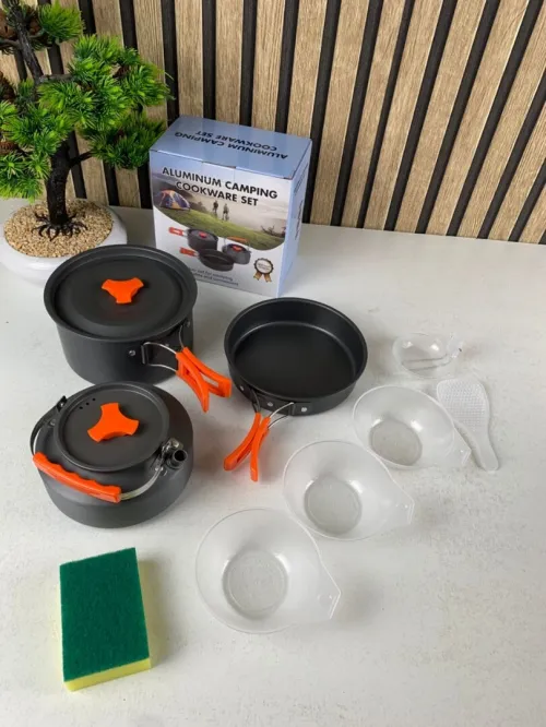 Set Cuisine Portable en Aluminium pour Outdoor  Camping et Randonnée
