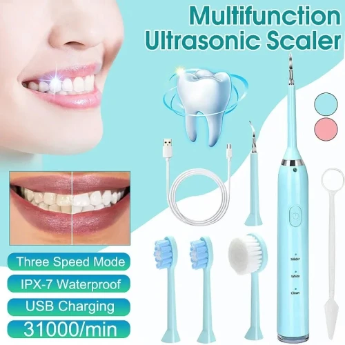 Brosse à Dents à Ultrasons 3en1  Nettoyage Profond, 3 Vitesses, Étanche