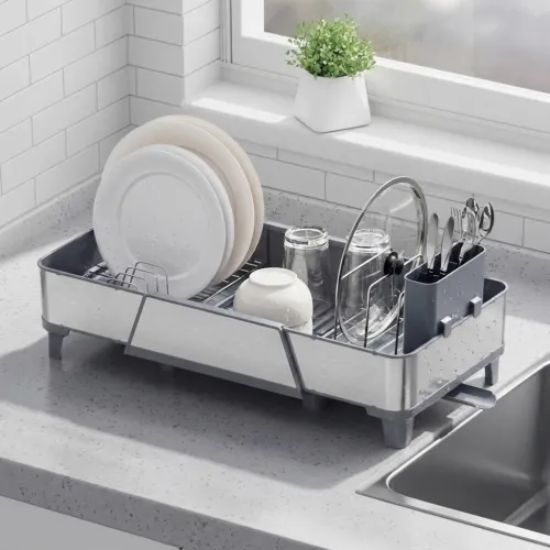 Égouttoir à Vaisselle Alpha Extensible  Acier Inoxydable Antirouille