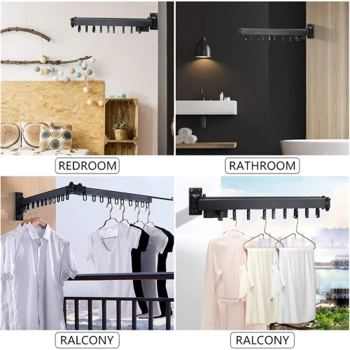 Séchoir à Linge Pliable et Rétractable pour Maison et Appartement