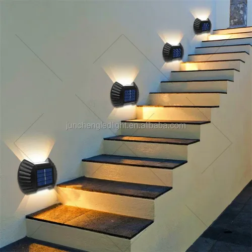 Lampes Murales Solaires Double Faisceau  Lot de 4 Pièces