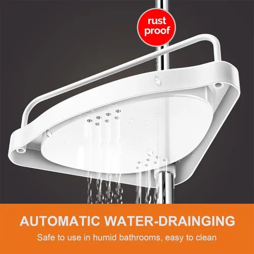 Rangement de Douche en Coin - Étagère 4 Étages Extensible 320 cm