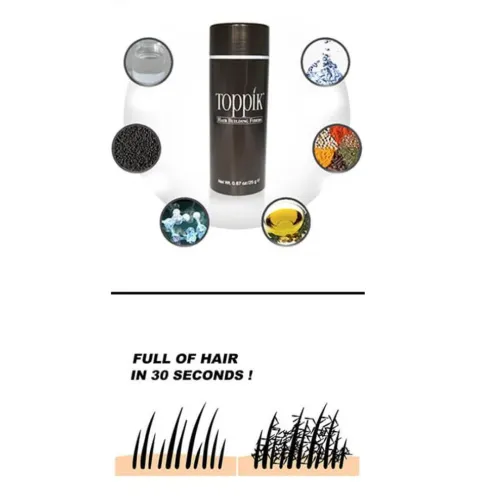 Fibres Capillaires Noires Toppik  Solution Anti-Calvitie Instantanée