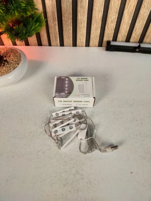 Éclairage LED pour Miroir de Maquillage  10 Ampoules avec Commande Tactile