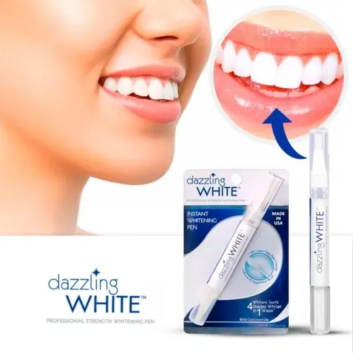 Stylo pour Blanchiment des Dents 2 Parties avec Brosse Douce