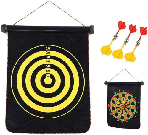 Cible de Fléchettes à Accrocher  Jeu Magnétique avec 6 Fléchettes