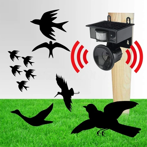 Répulsif Solaire Ultrason avec Détecteur de Mouvement - Anti Animaux & Oiseaux