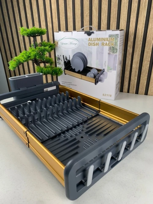 Égouttoir à Vaisselle Extensible 62118  Aluminium Durable pour Cuisine