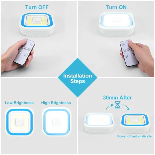 Spots LED Intelligents x3  Télécommande, Lumière Puissante et Installation Facile