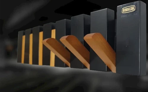 Porte-Manteau Mural Style Piano  7 Accroches Bois Moderne