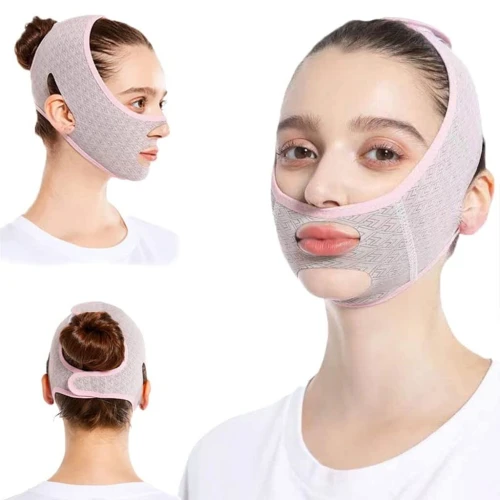 Masque de Raffermissement V Face pour Femmes avec Ceinture Liftante A929