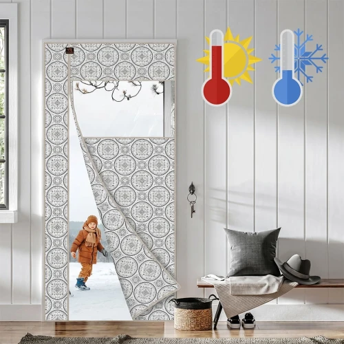 Rideau Isolant Porte  PVC Transparent et Protection Thermique