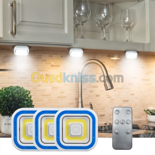 Spots LED Intelligents x3  Télécommande, Lumière Puissante et Installation Facile