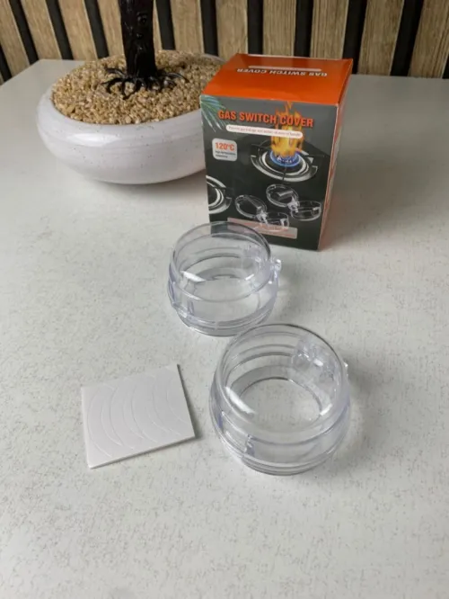 Pack de 4 Protections Transparentes pour Boutons de Plaque à Gaz