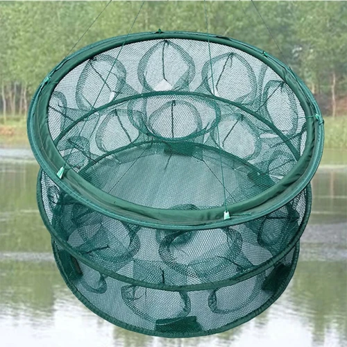 Filet Piège de Pêche 70cm Rond avec 20 Ouvertures - Facile à Transporter