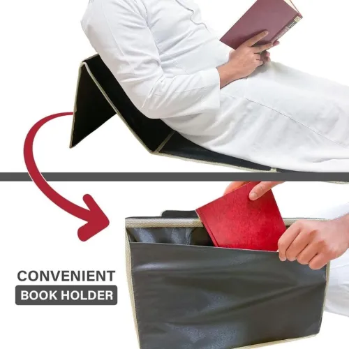 Tapis Sultan V2 pour Prière  Pliable avec Support Dossier et Poche Arrière