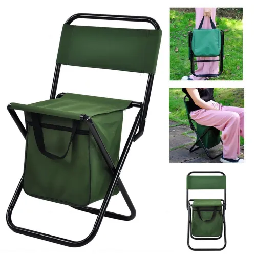 Chaise Pliante Multifonctionnel avec Sac de Pêche كرسي محمول مع حقيبة مدمجة