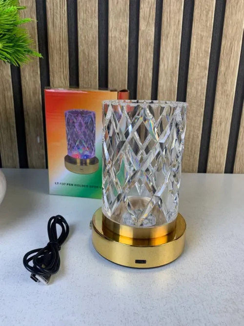 Vase LED en Cristal avec Contrôle Tactile  Éclairage RGB