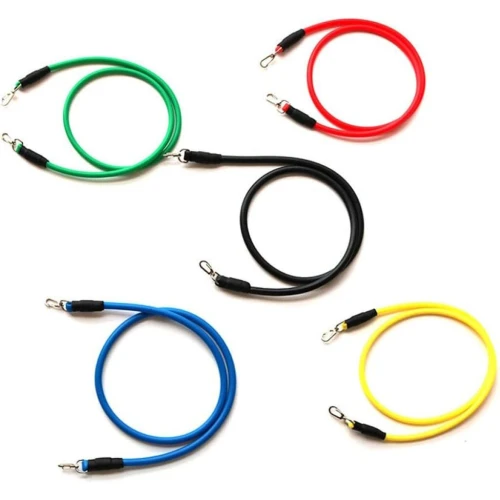 Cordes élastiques de musculation Ensemble de bandes pour sport 11Pcs (5Kg-45Kg)  طقم التدريب المنزلي