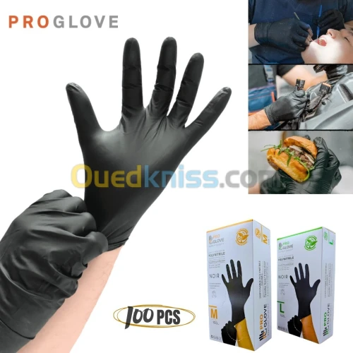 Paquet de 100 Pcs Gants de Protection en Polynitrile  Pro Glove