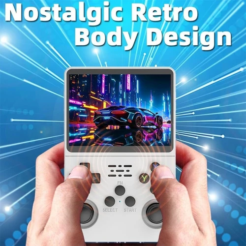 R36S Console de Jeu Rétro  Design Compact, Émulateurs Intégrés, Open Source Linux