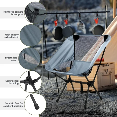 Chaise Camping Portable  Ultra Légère et Facile à Transporter