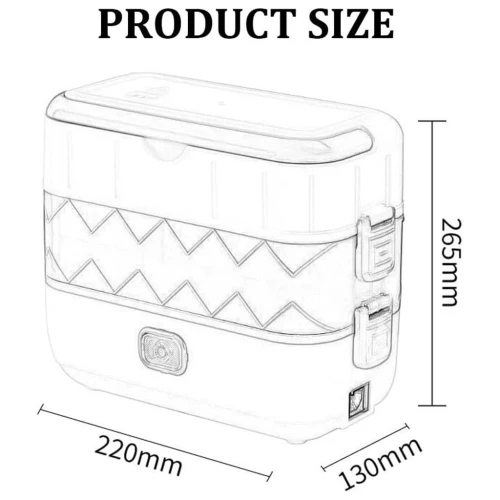 Lunch Box Électrique Chauffante  Récipients en Acier Inoxydable