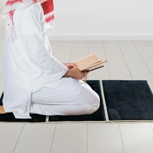 Tapis Sultan V2 pour Prière  Pliable avec Support Dossier et Poche Arrière