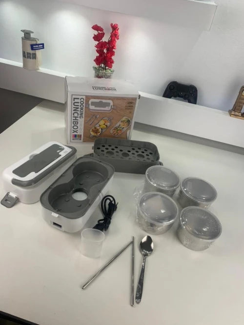 Lunch Box Électrique Chauffante  Récipients en Acier Inoxydable