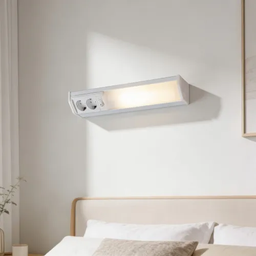 Lampe Murale 10W LED 50cm Design Linéaire avec Double Prise
