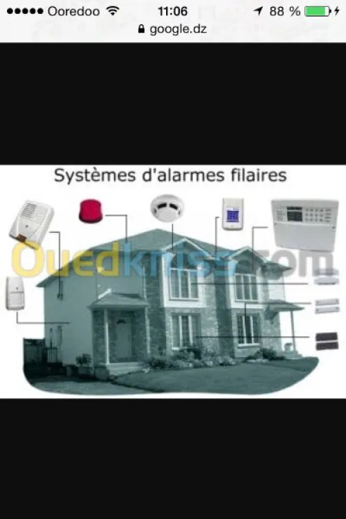 Installation caméra surveillance alrme