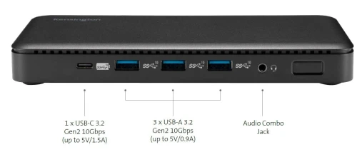 Docking Station KENSINGTON SD4839P USB-C 10Gbps Triple Video Driverless Docking Station  85W PD  DP++/HDMI  Window